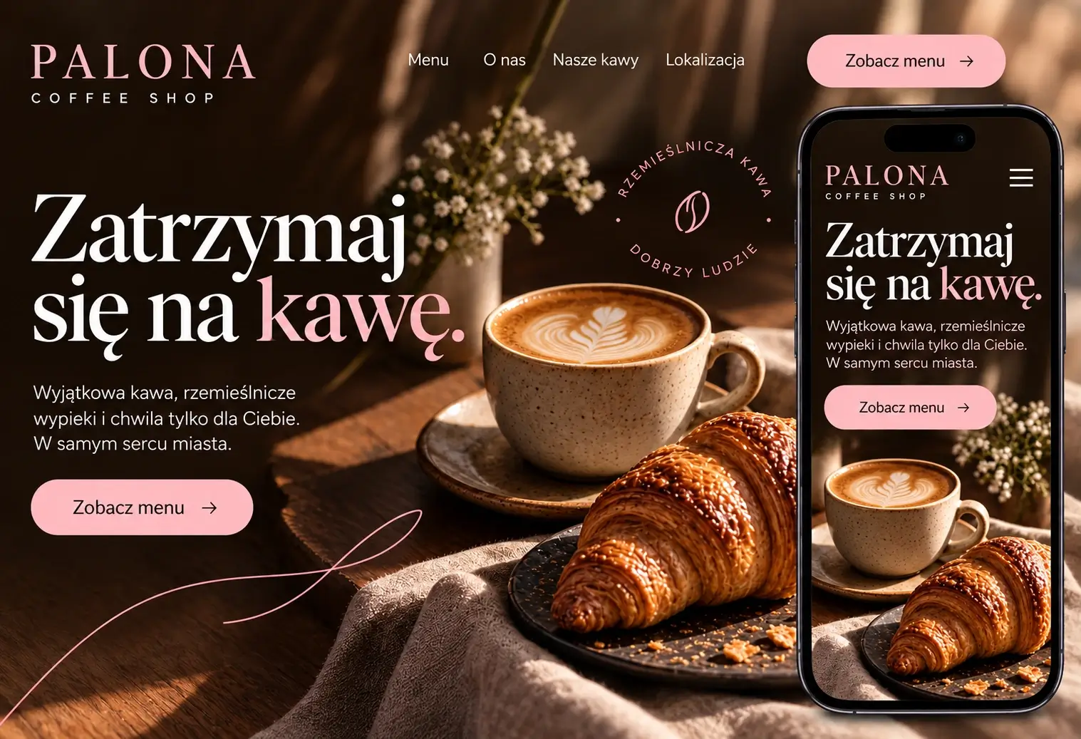 Projekt strony internetowej dla kawiarni